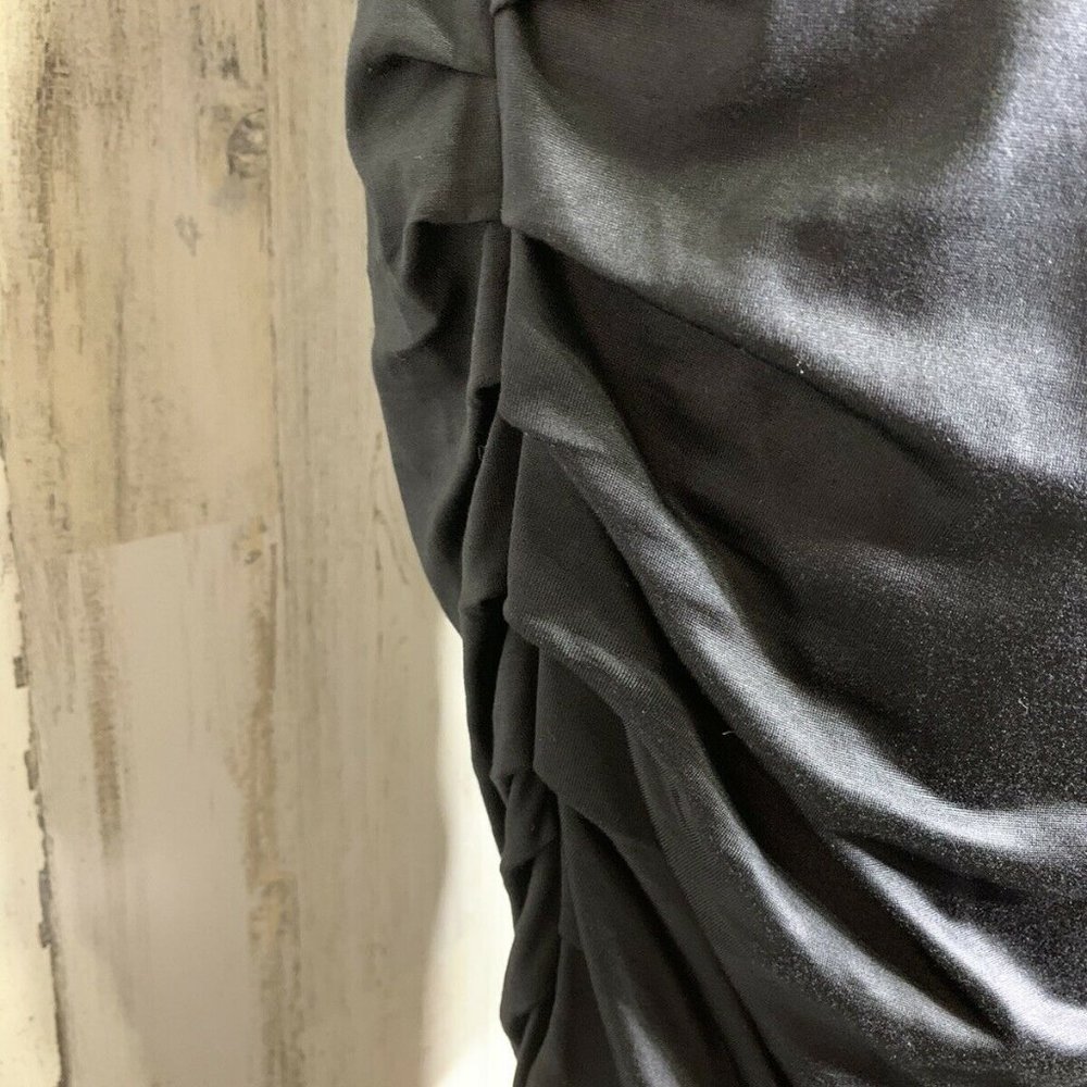 Christian Cota black gathered draped slim size 6 - Picture 3 of 7